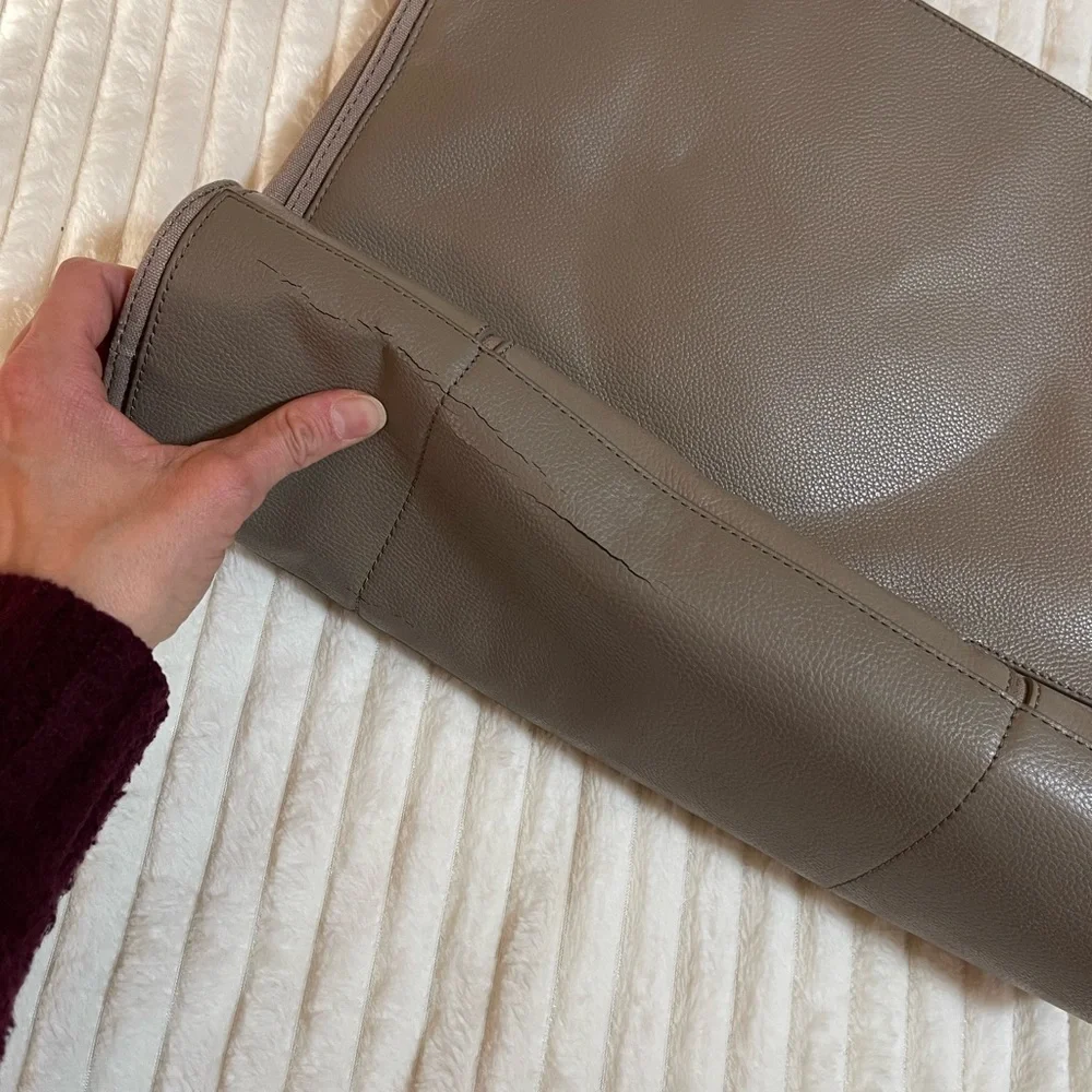 MOVING SALE | Tory Burch | Taupe | Leather Ella Tote - Picture 12 of 17